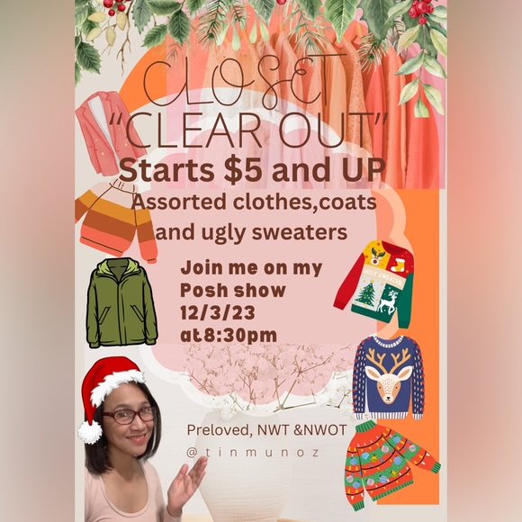 Other - Help me clear out my closet .Dec 3 at 8:30pm